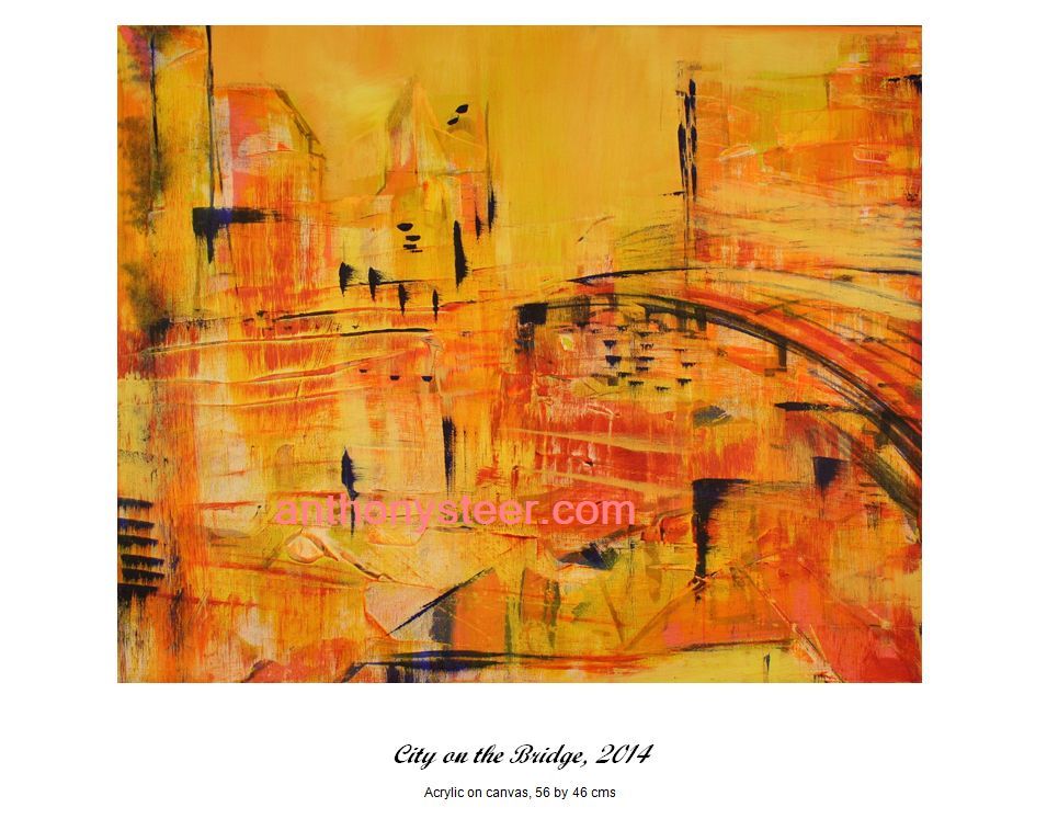 City on a Bridge, 2014, 56 by 46